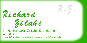 richard zilahi business card